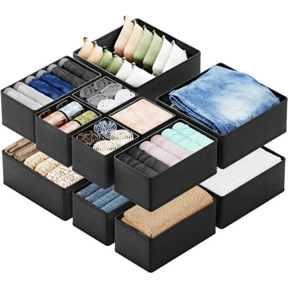 Drawer Organizer Clothes 12 Pack Dresser Organizer Bins Storage Dividers Clothin